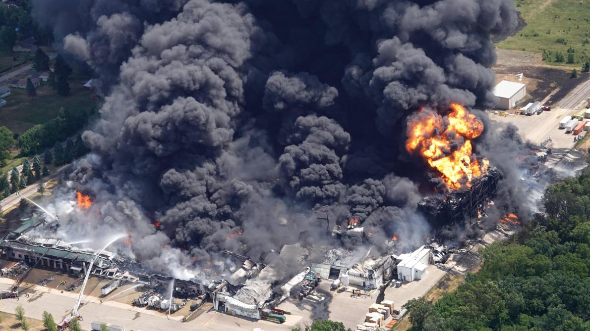 industrie en feu