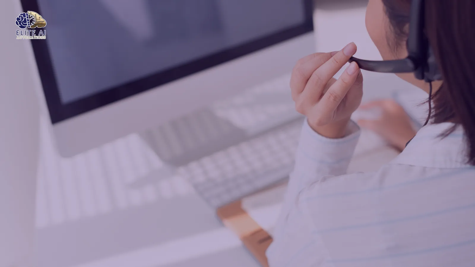 Customer service representative with a headset, showcasing how lead nurturing services improve conversion rates in digital marketing through personalized and timely follow-ups.