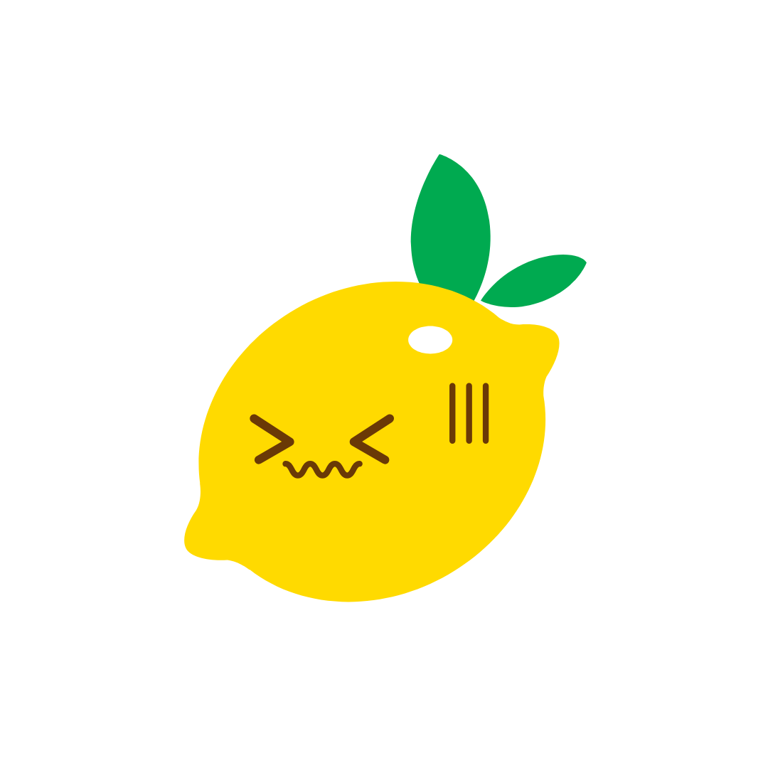 a lemon with a sourpuss face a lemon with a sourpuss face