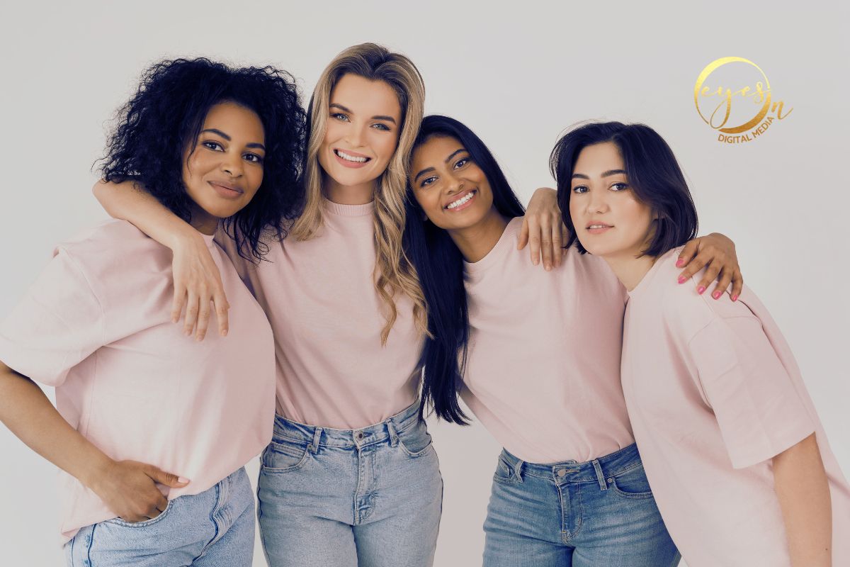 a group of women a group of women