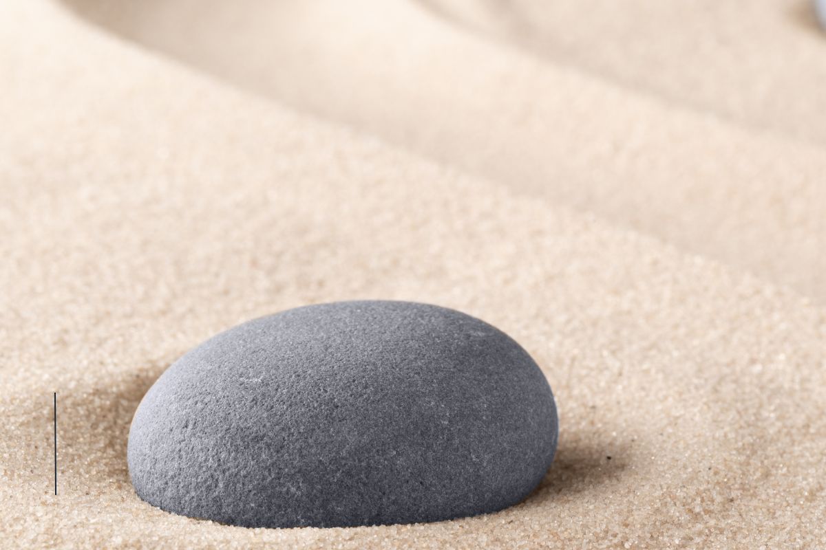 sand with stones in a zen garden sand with stones in a zen garden