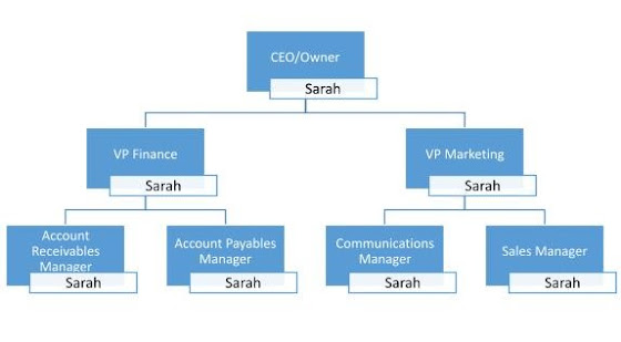 Having an organization chart truly provides clarity and structure to your organization. It doesn’t have to be large, for example, here is mine. Lucky for me, I’m filling all the roles! And it does seem a little silly to create an org chart when you’re the only one in the organization; however, the clarity I gained on my business is huge.