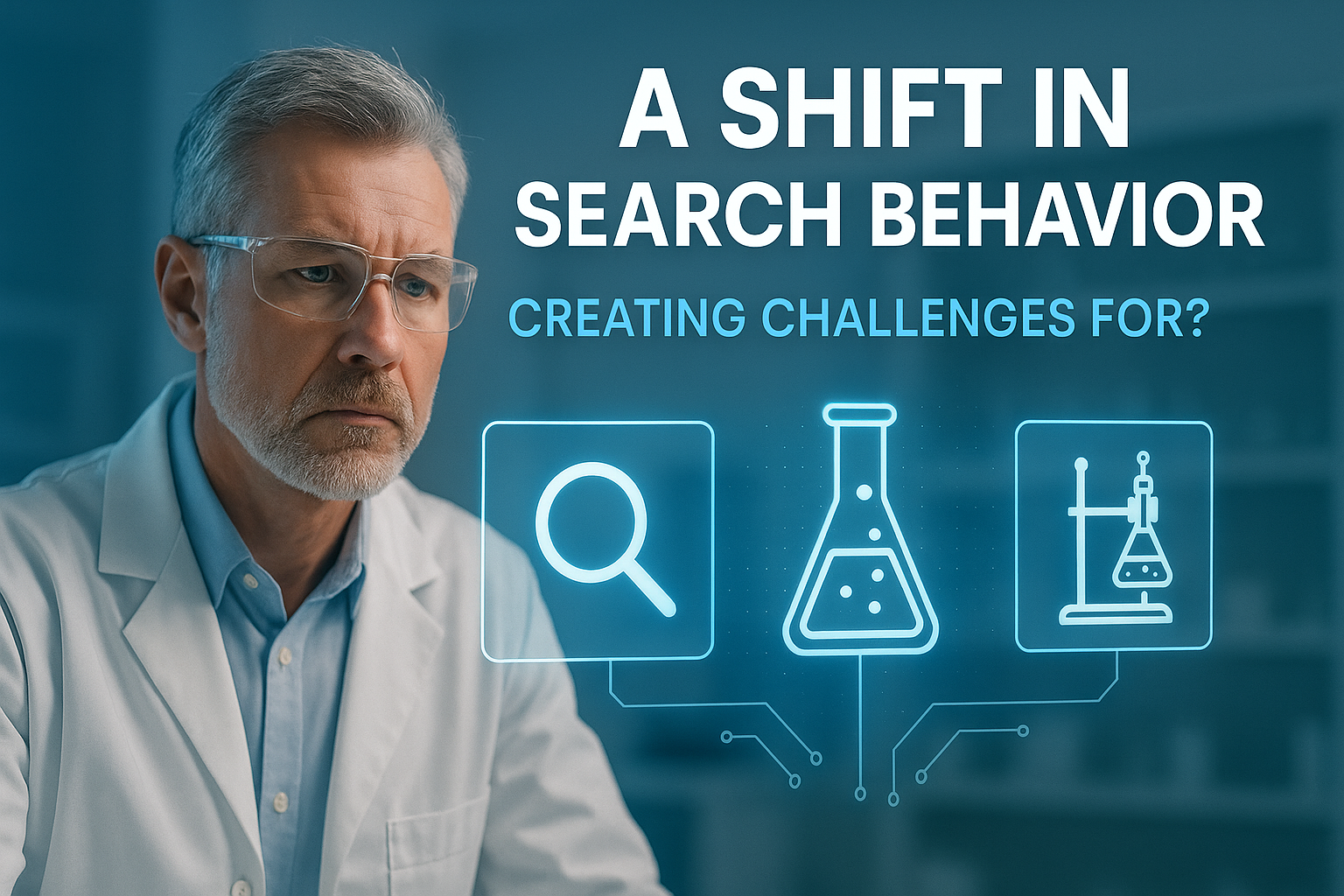 Image of lab test executive wondering if the should take action Image of lab test executive wondering if the should take action