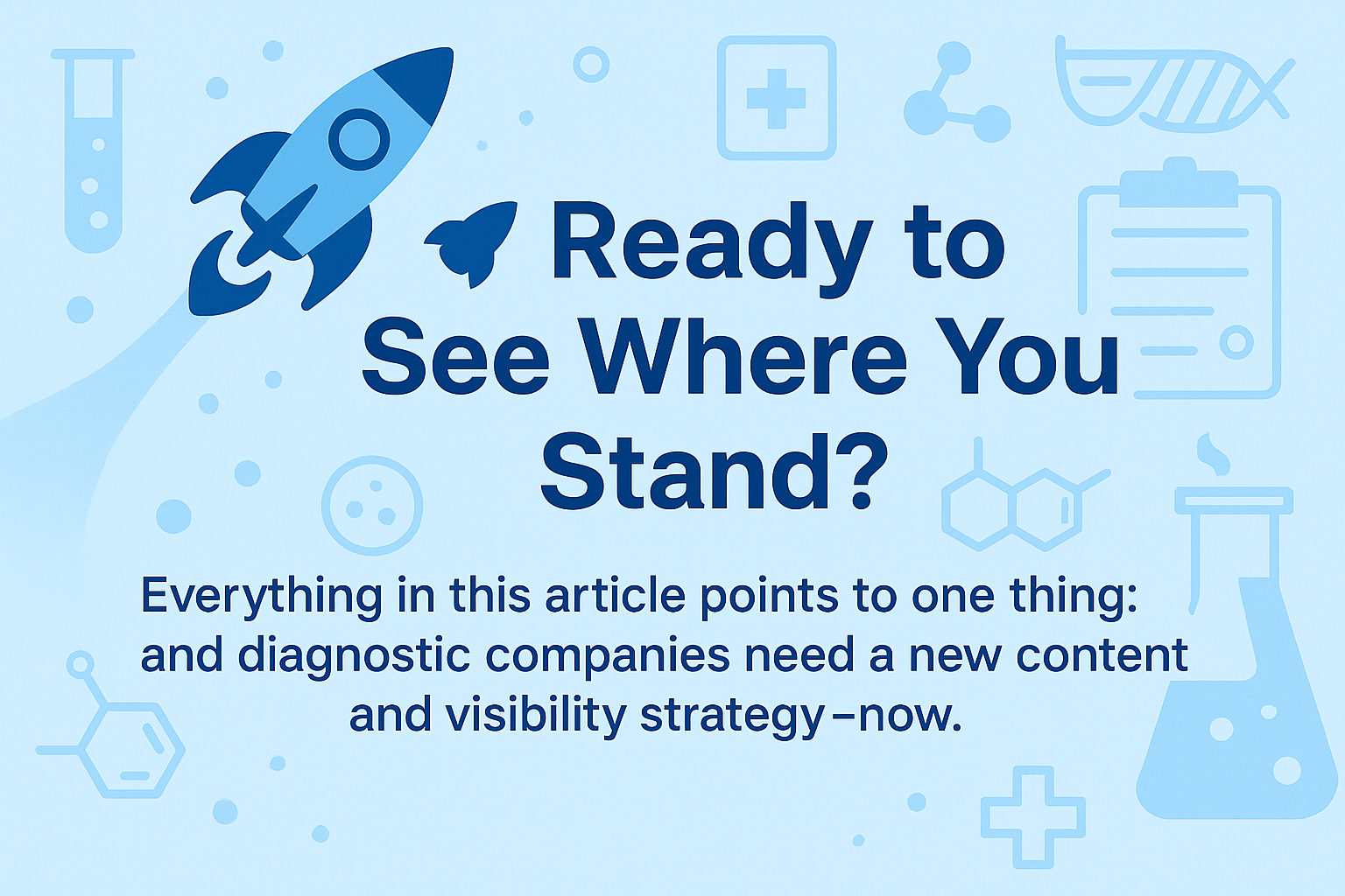 Image of lab test company wondering where they stand with ai and search Image of lab test company wondering where they stand with ai and search