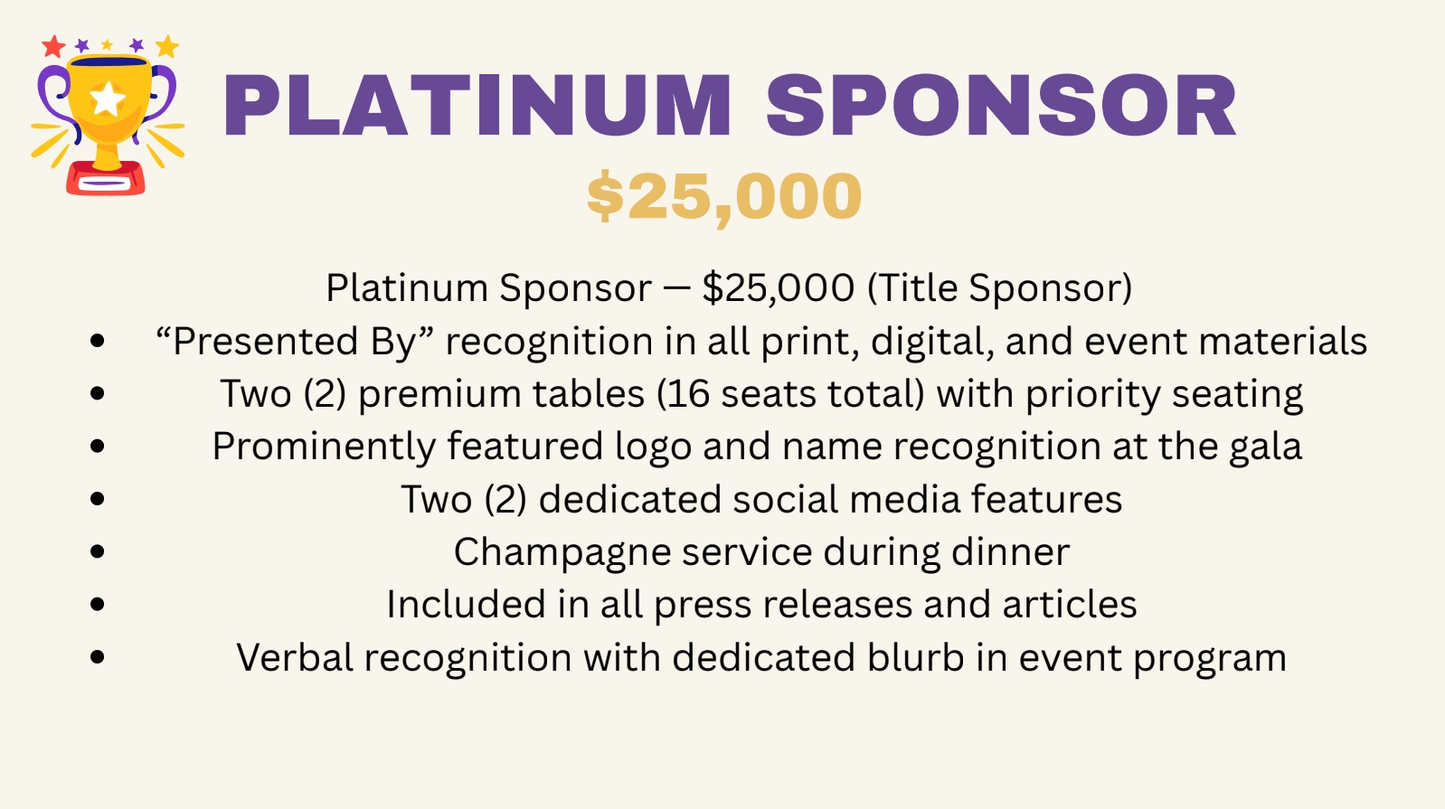 Sponsorship details 1