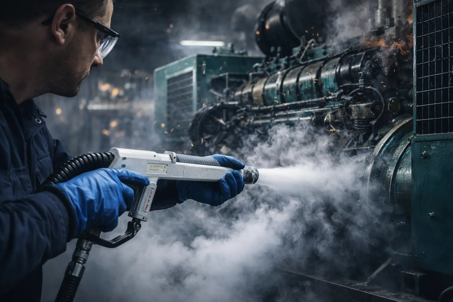 Industrial equipment cleaning