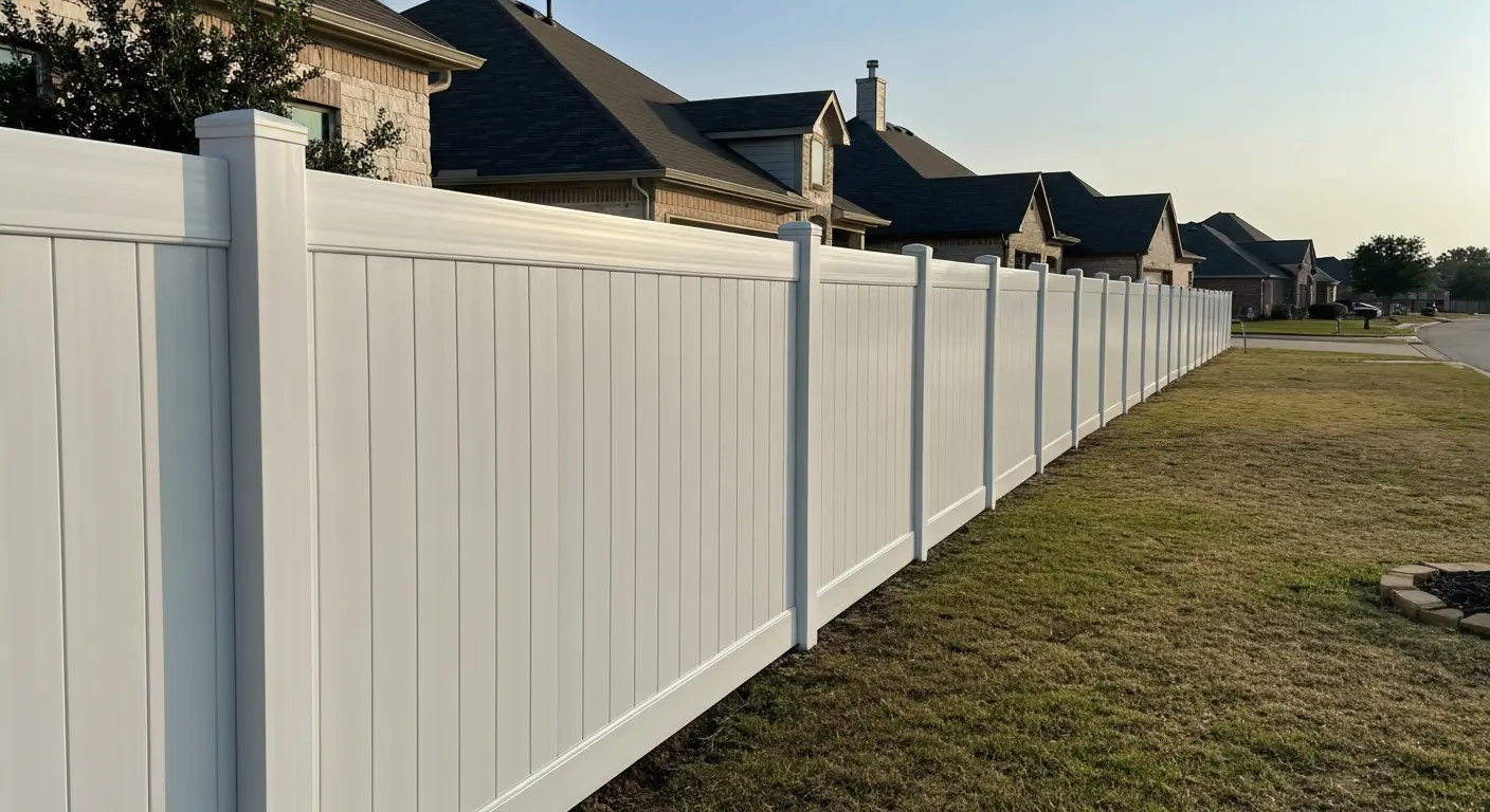 Vinyl privacy fence