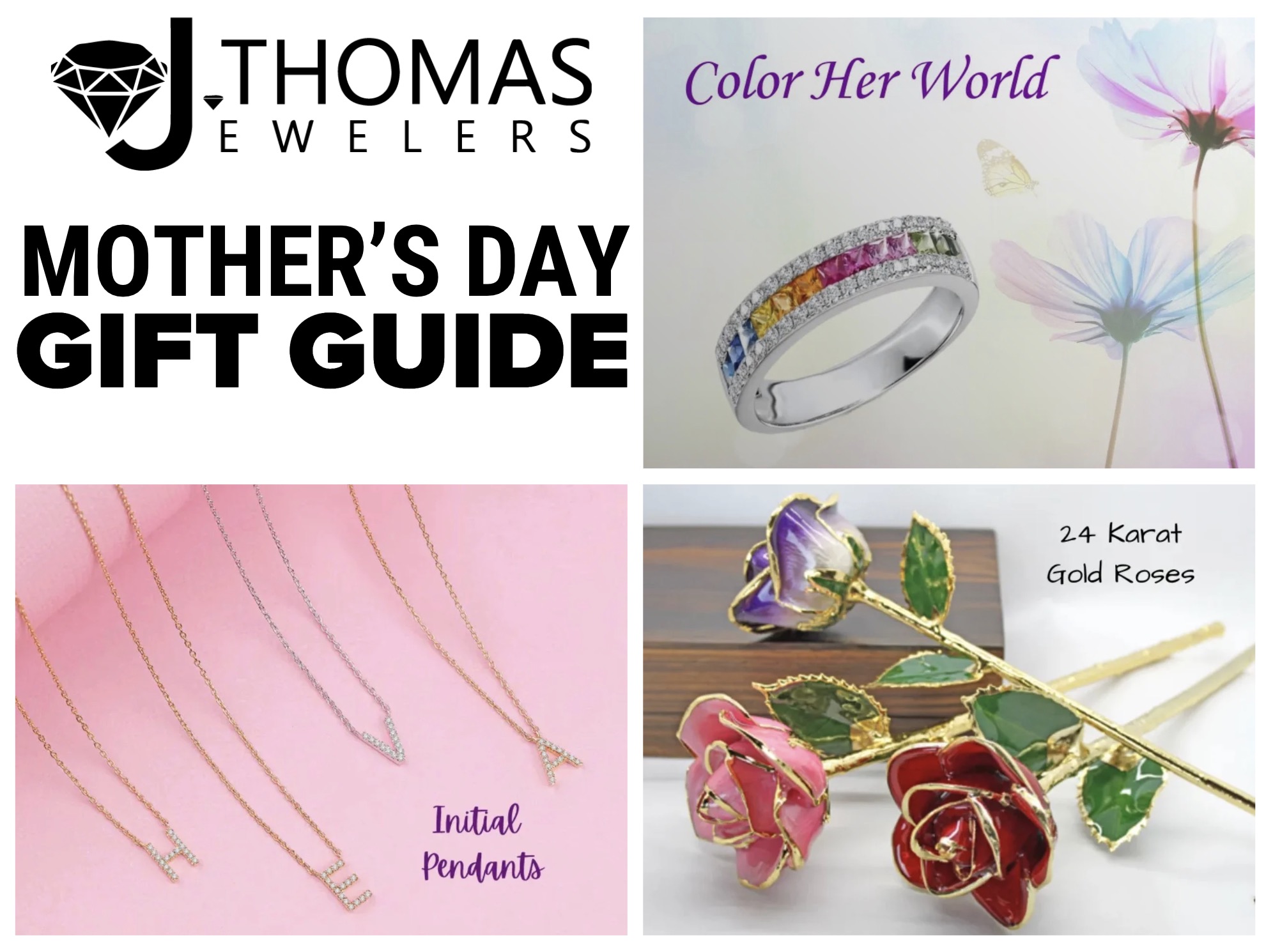 Mother's Day Gift Guide featuring jewelry and celebration ideas