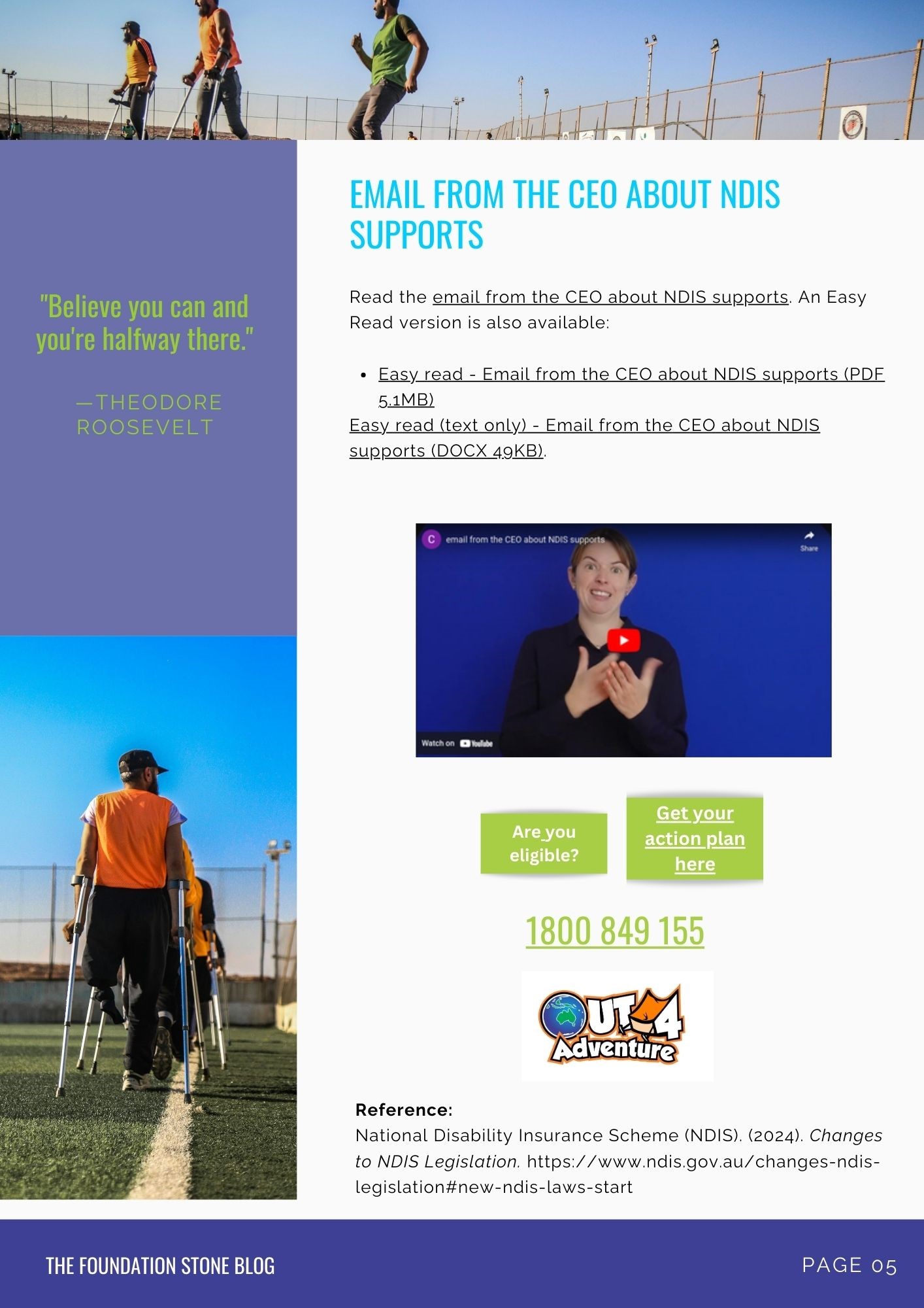 Email from the CEO about NDIS supports