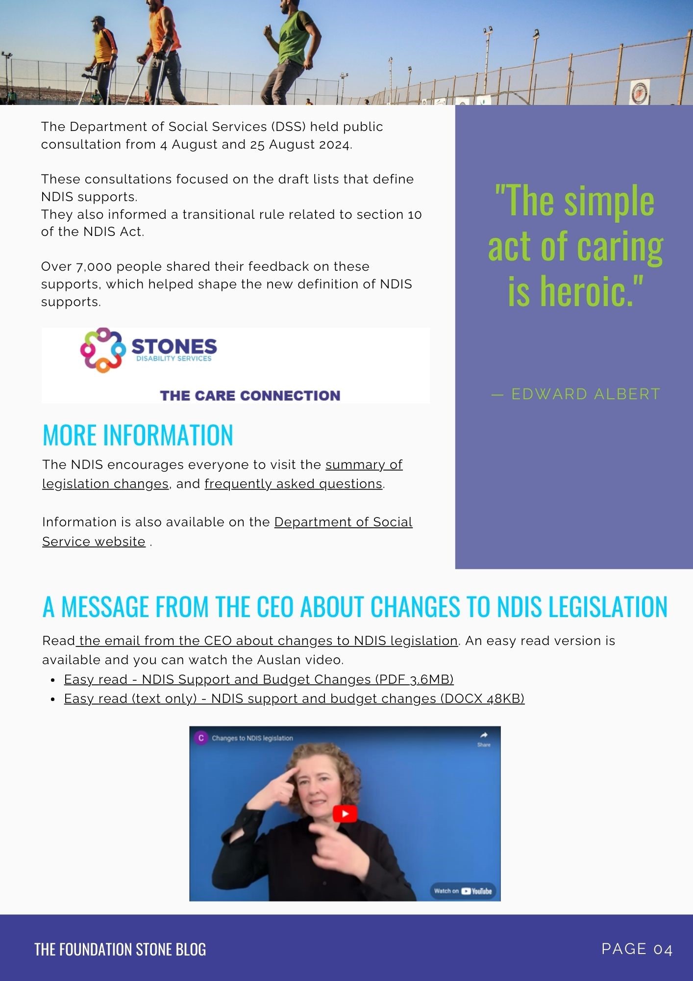 A message from the CEO about changes to NDIS Legislation