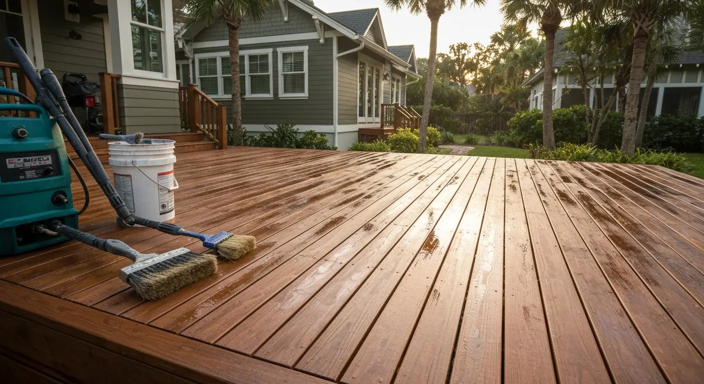 Deck staining project