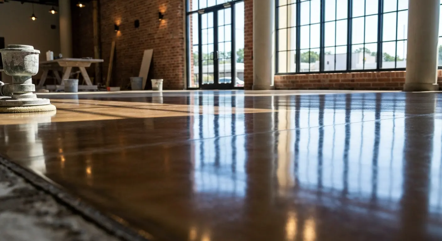 Polished concrete floor