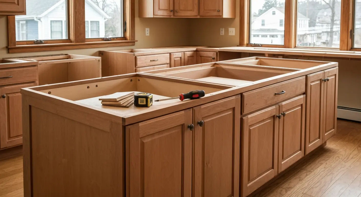 Custom cabinet installation