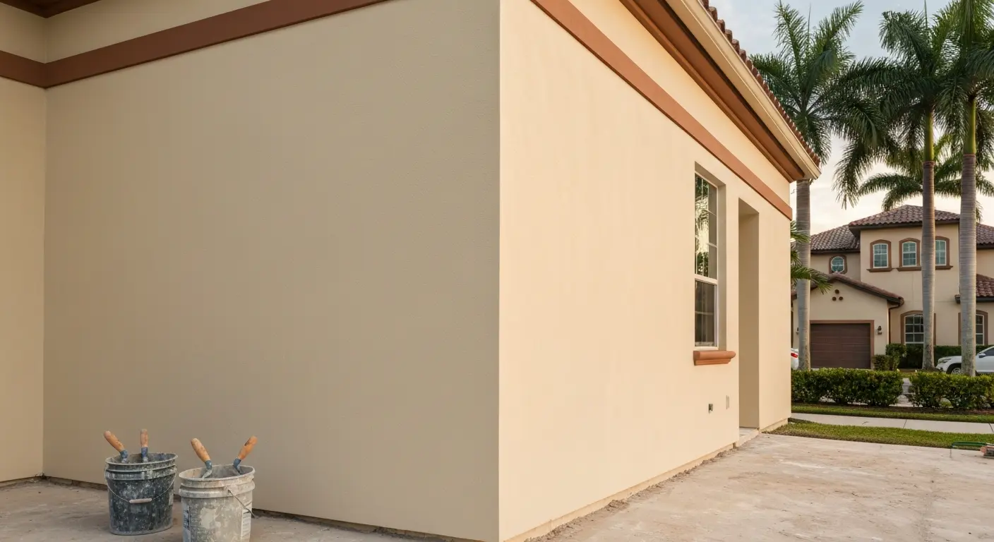 New stucco installation