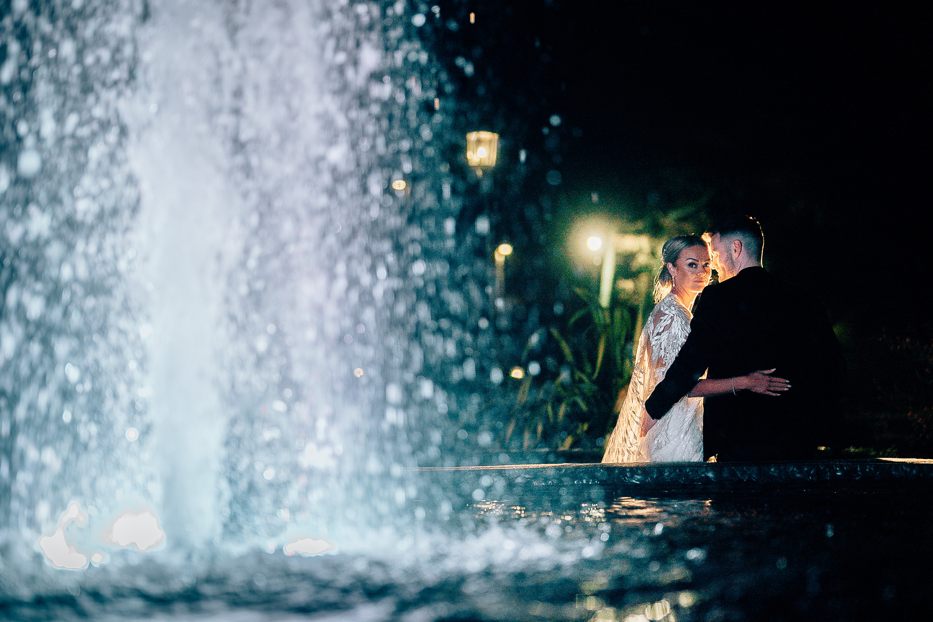 Evening Photograph at Tullyglass Hotel Fountain