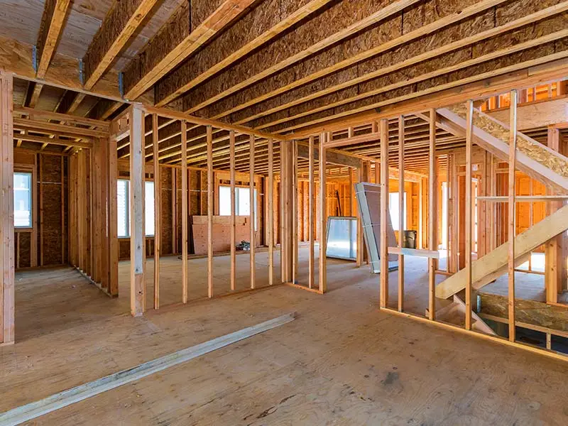 an ongoing renovation of a house