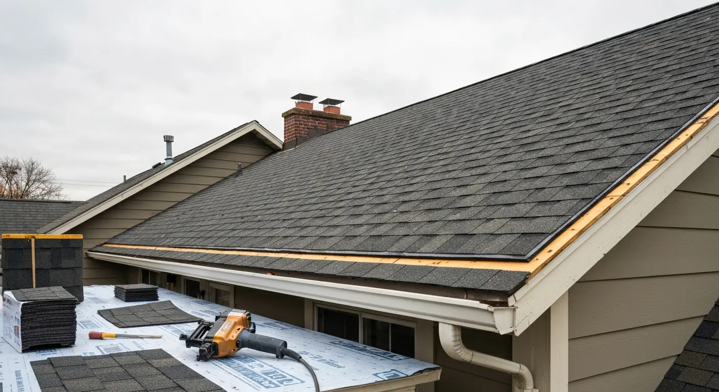 Shingle roof replacement project