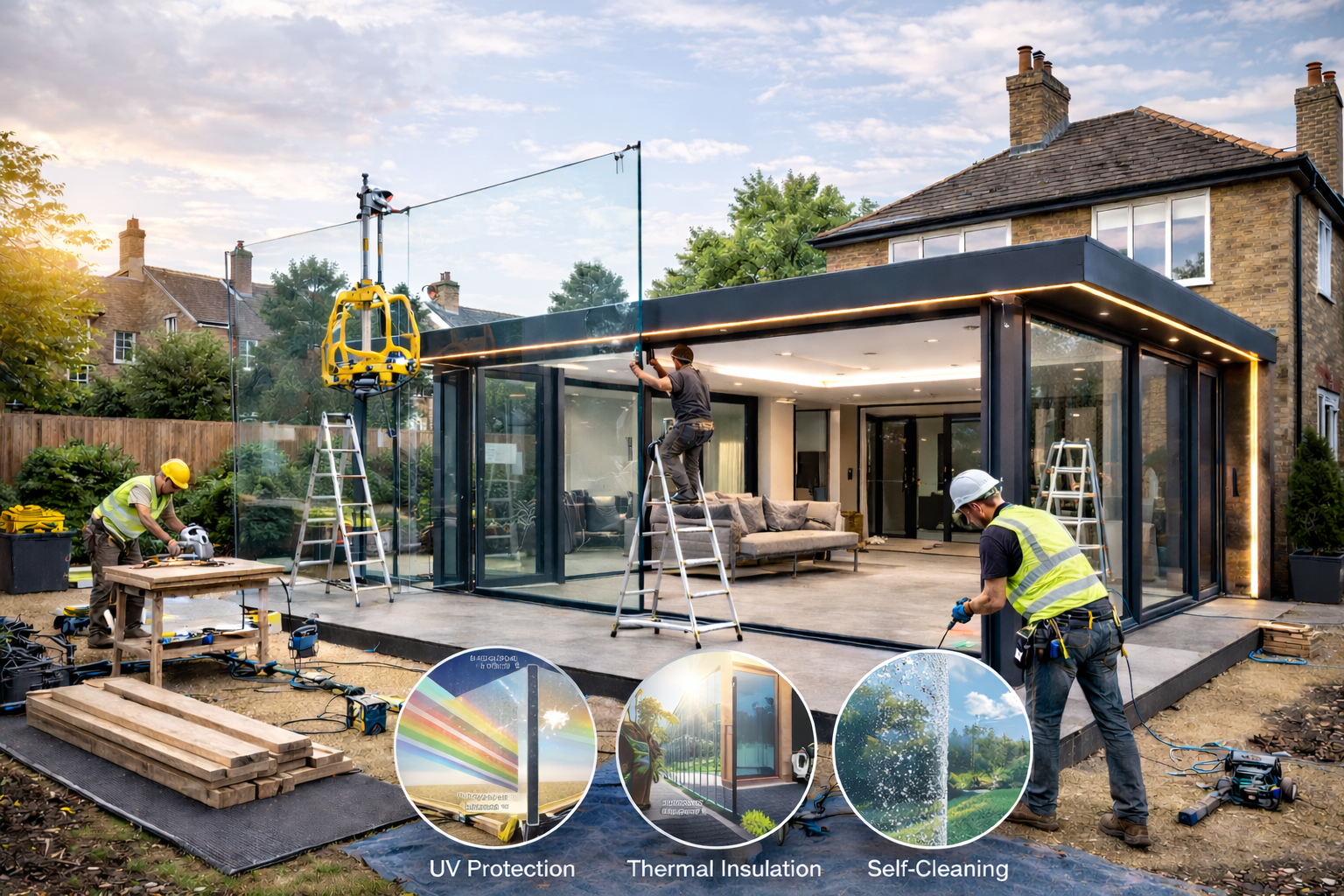 New Generation Glass benefits: UV Protection, Thermal Insulation, Self-Cleaning - Room Outside UK