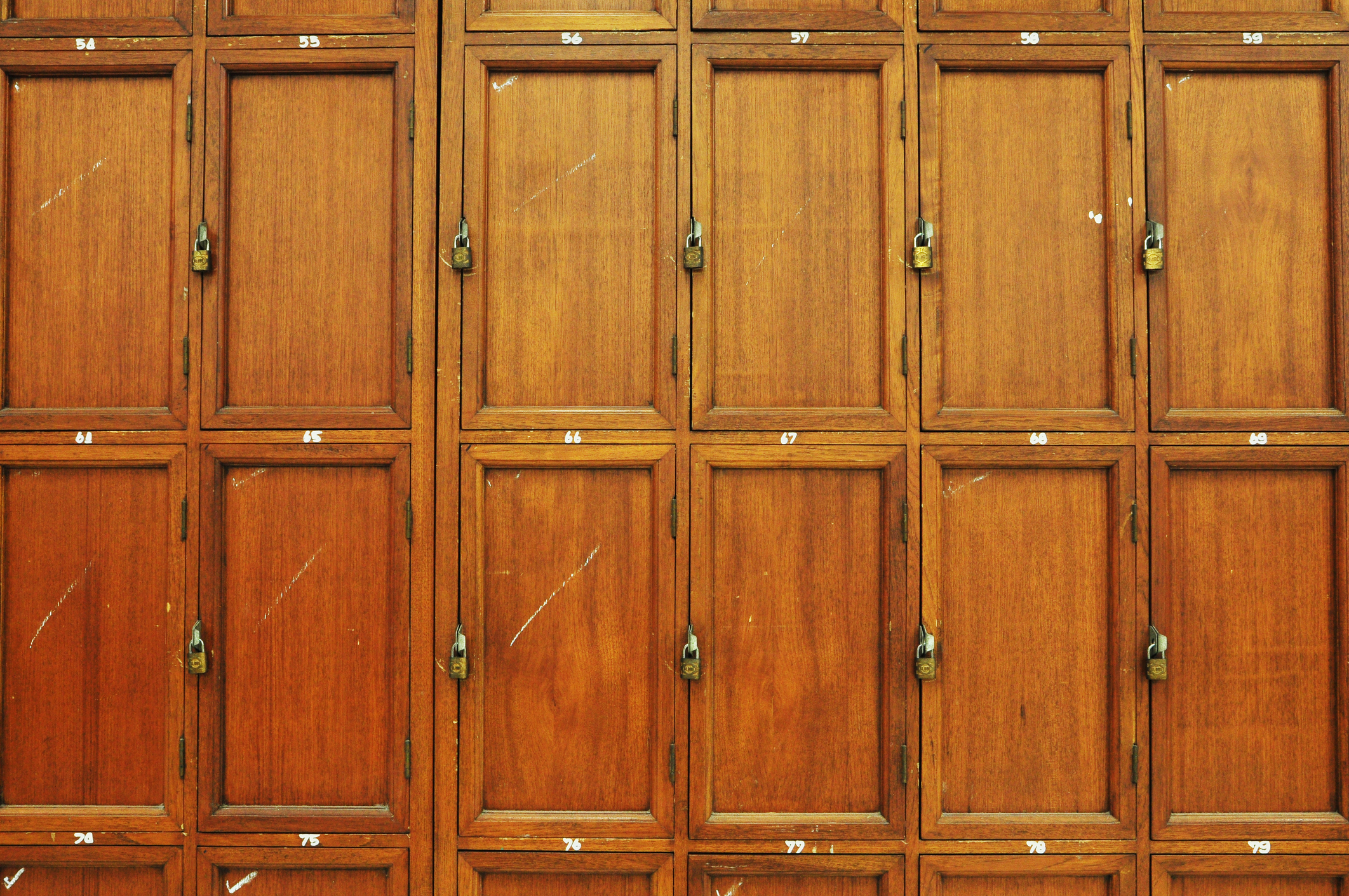 old cabinets in background