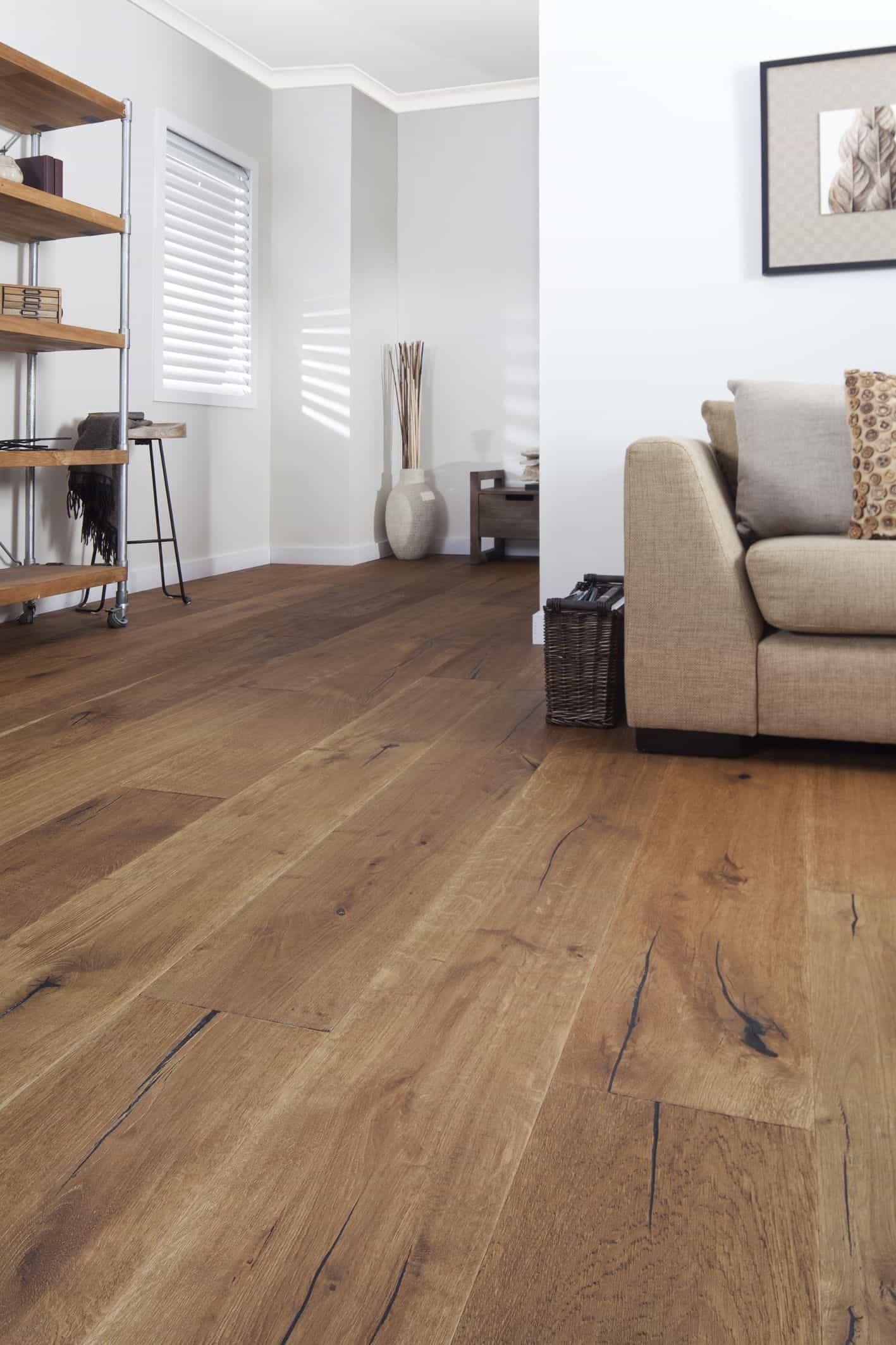 new hardwood floor installed in modern living room