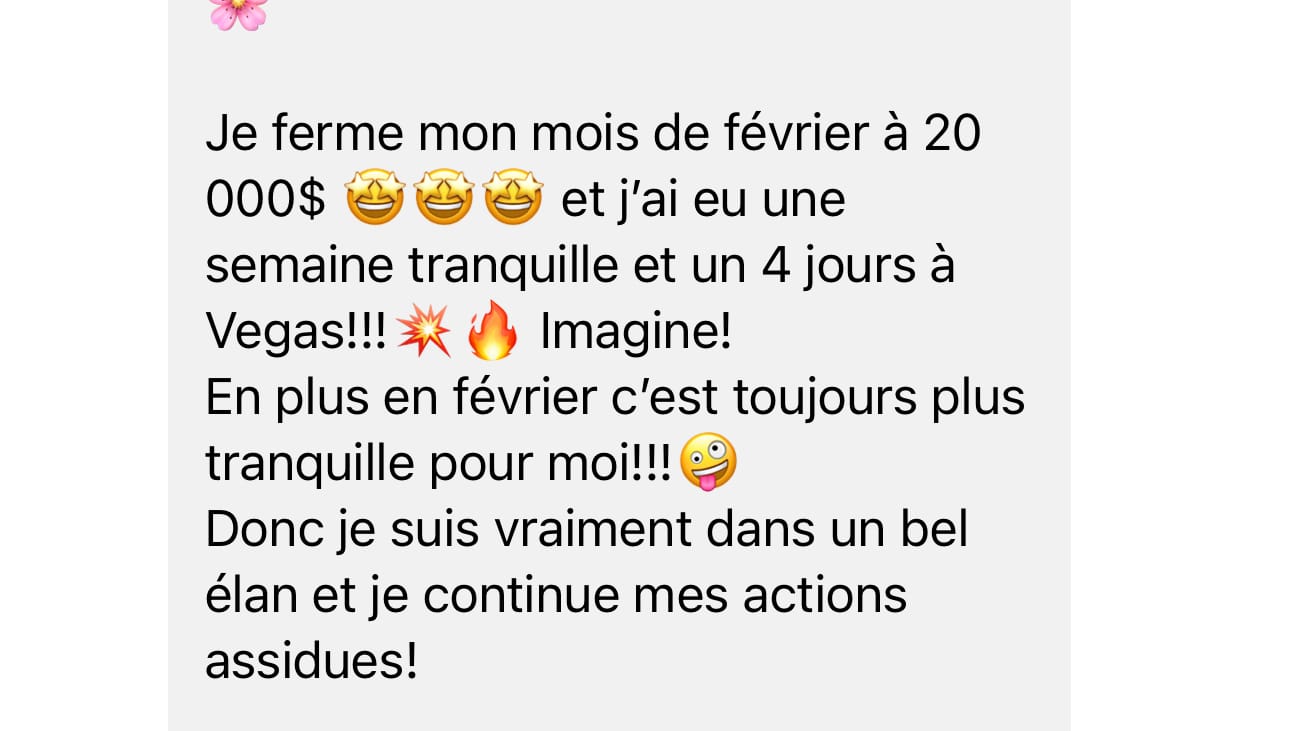 Témoignage écrit d'une cliente Transformation-Elle