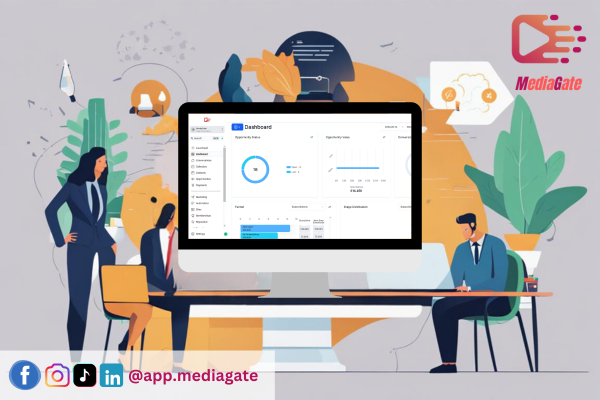 Company team using MediaGate CRM