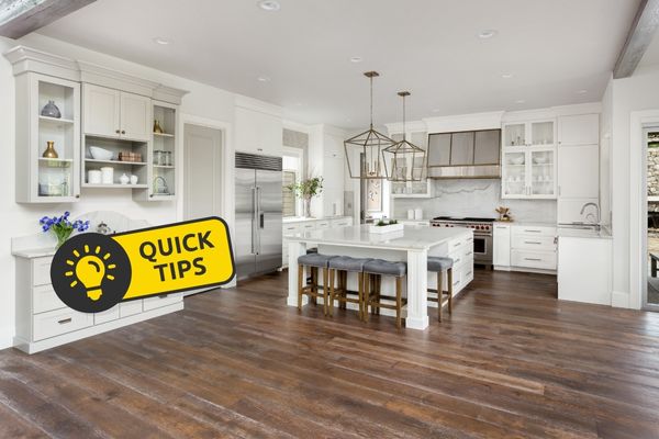 hardwood flooring with quick tips icon