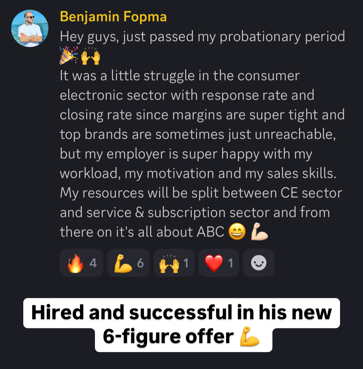 Ben hired
