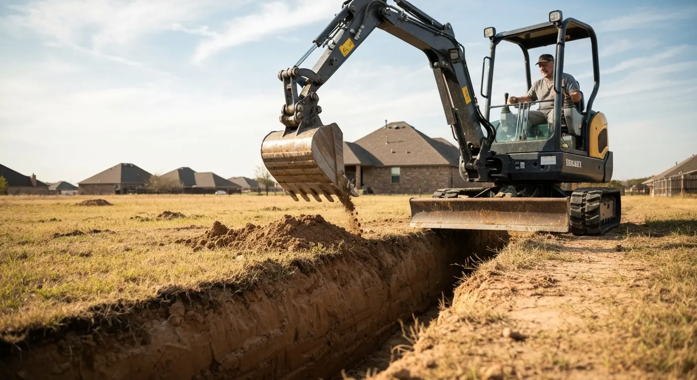 Mini excavator for rent Bryan Texas