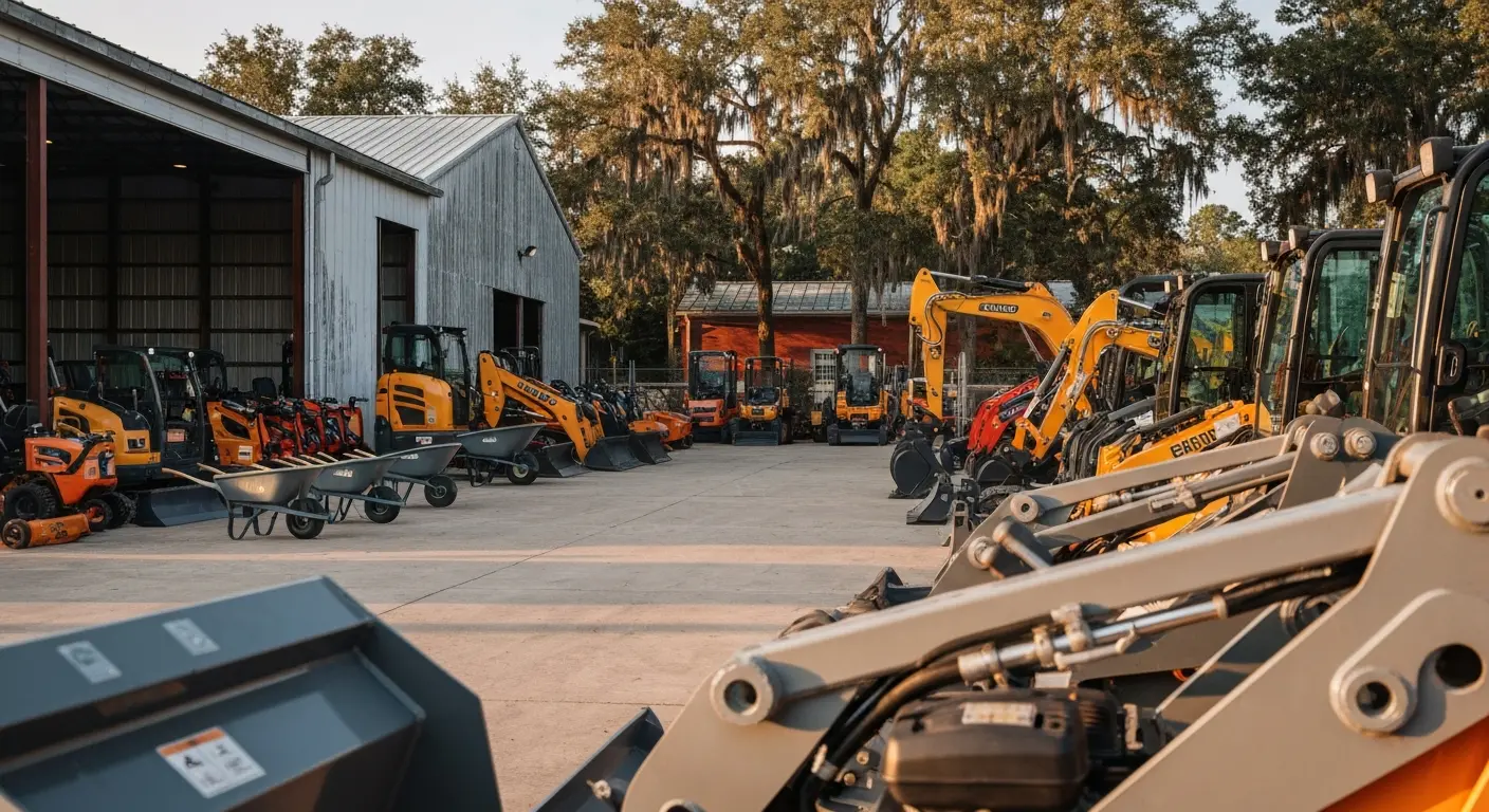 Equipment rental yard in Franklin