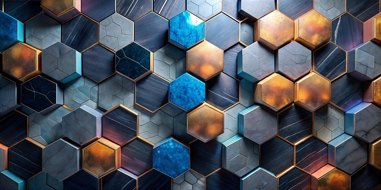 Hexagonal tiles pattern Hexagonal tiles pattern