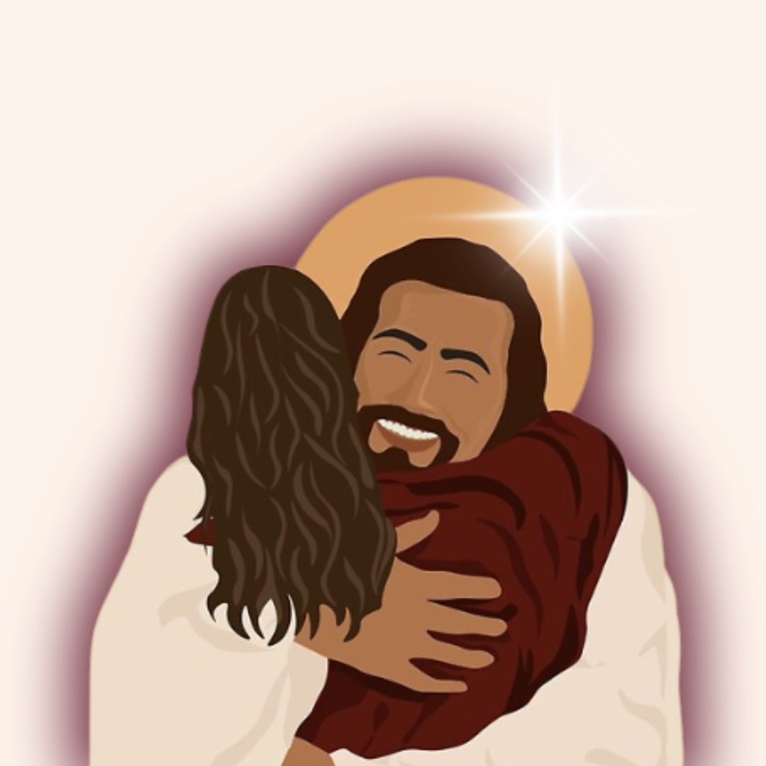 jesus happy hugging jesus happy hugging
