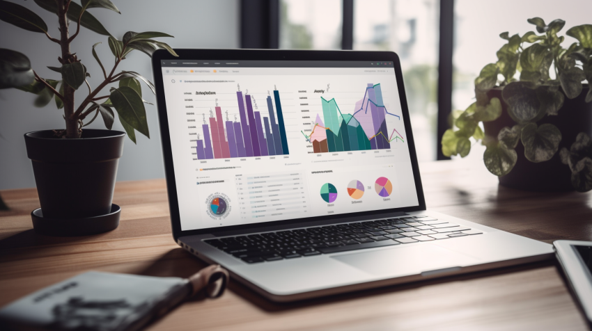 Marketing professional analyzing data on a digital dashboard, a service offered by Minneapolis marketing agencies.