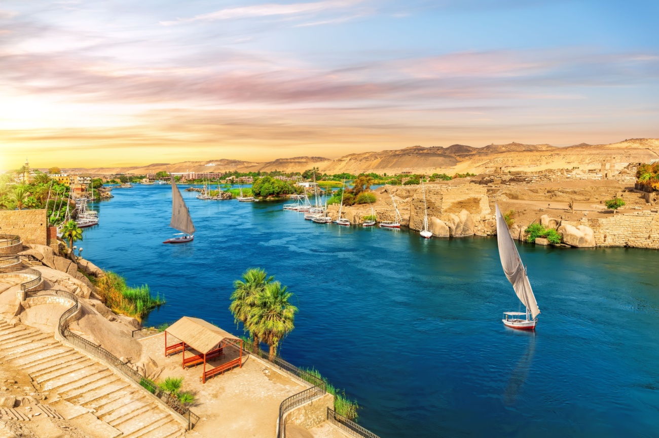 Nile panorama in Aswan