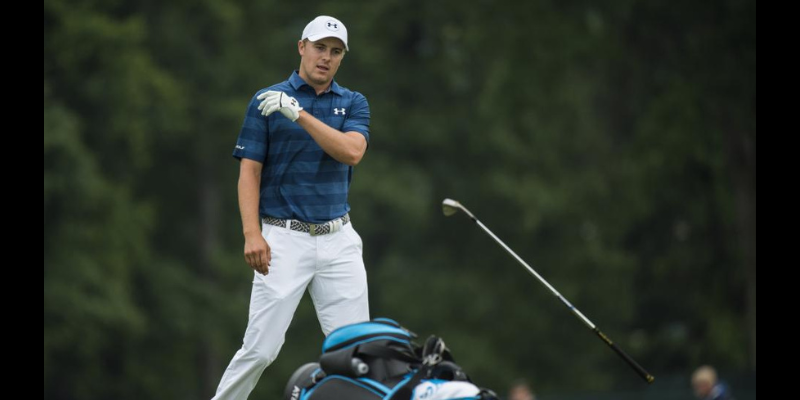 Jordan Spieth throwing golf club Jordan Spieth throwing golf club