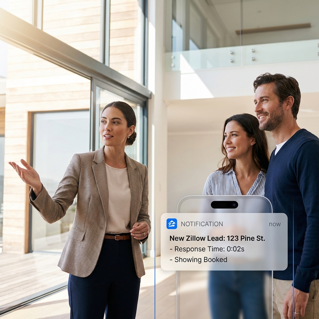 Agent showing home with AI notification
