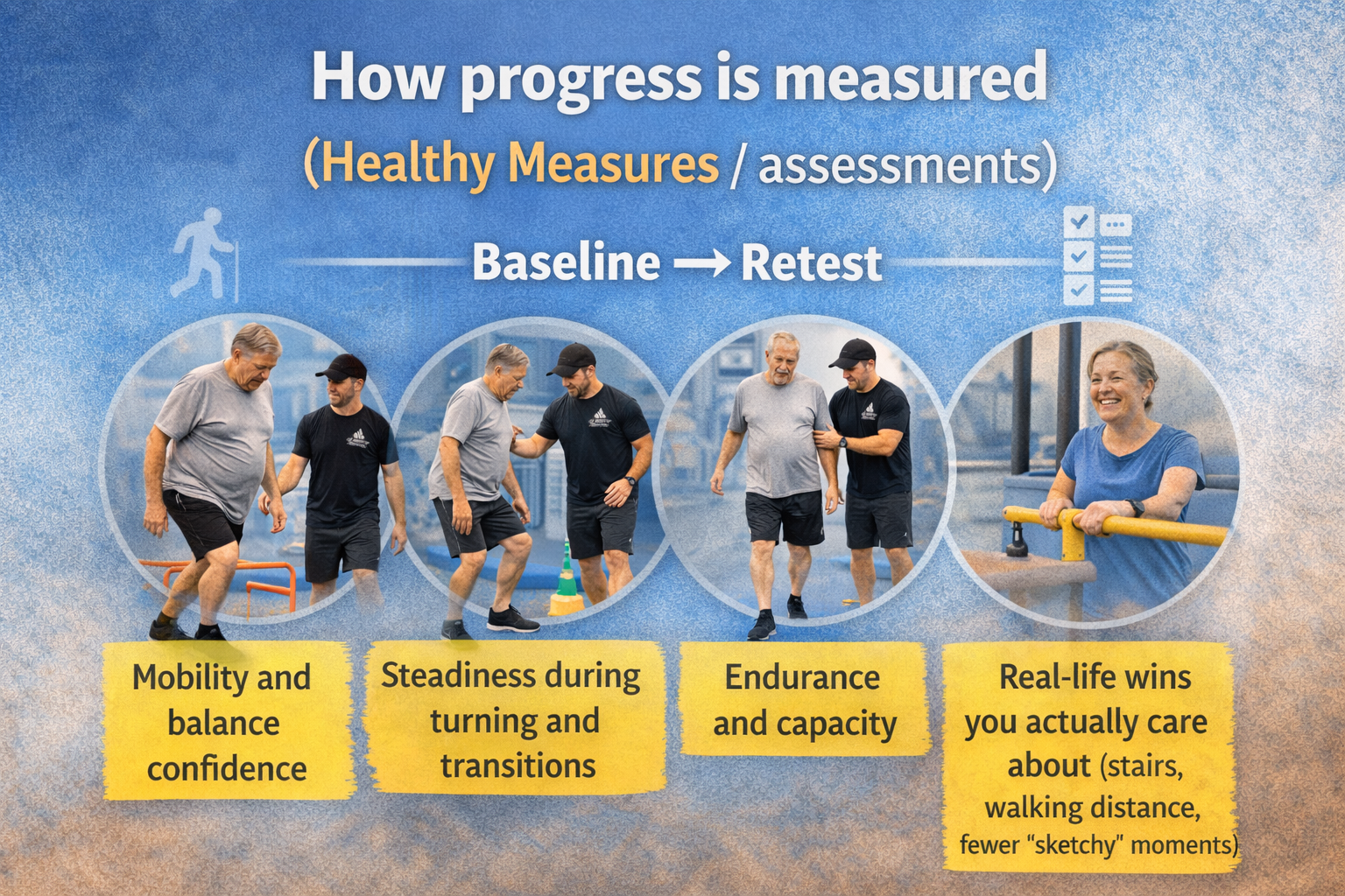 How progress is measured (Healthy Measures / assessments)
