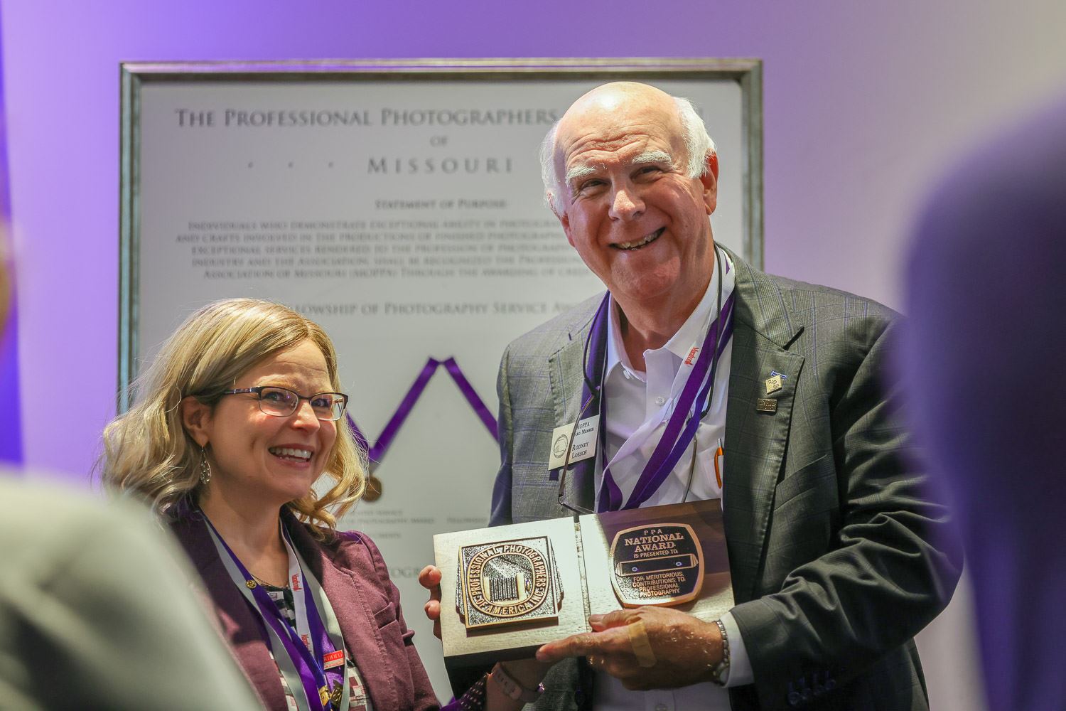 President, Karen Thaemert presents the National Award to Rodney Loesch" title="President, Karen Thaemert presents the National Award to Rodney Loesch