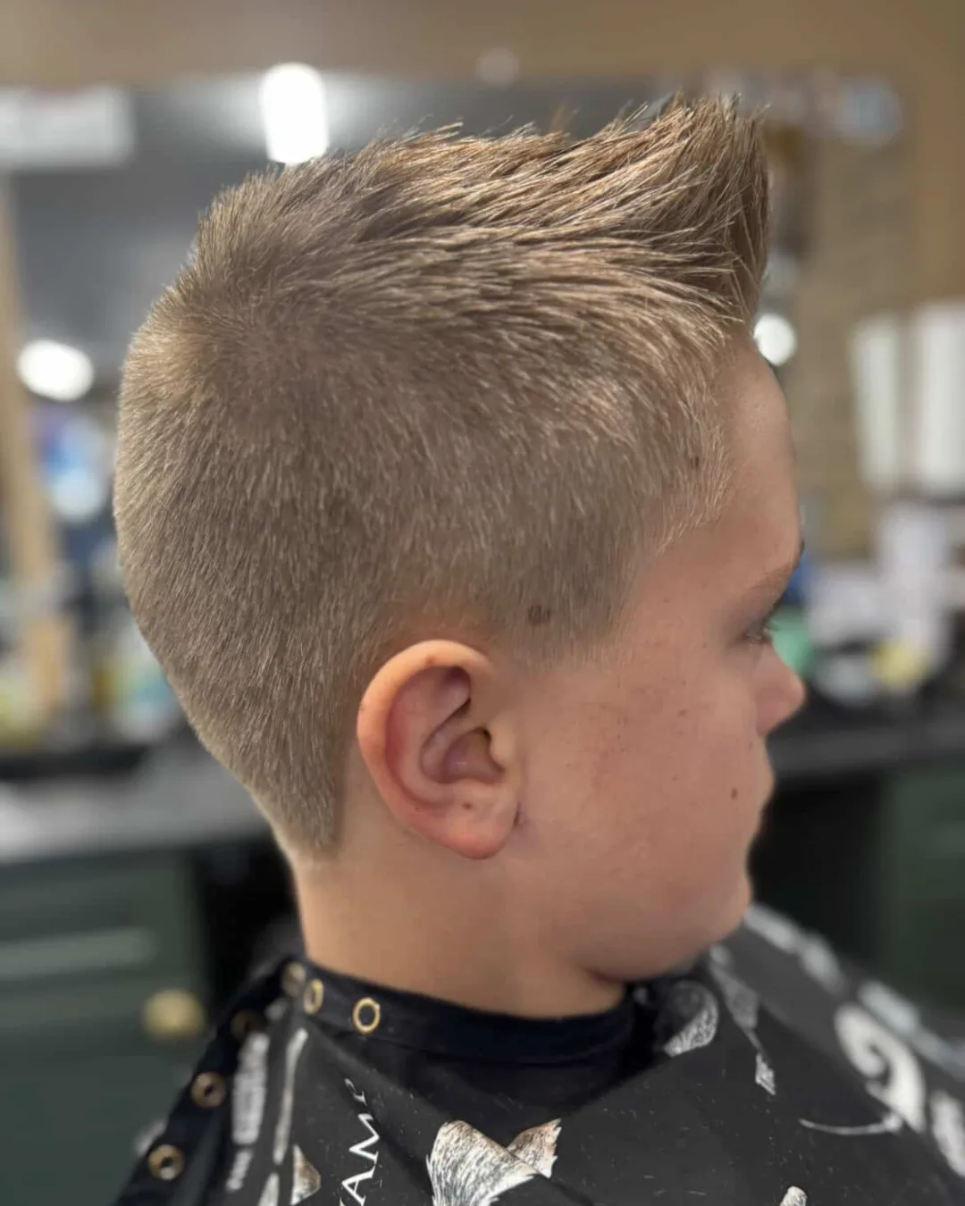 Boys spikey haircut