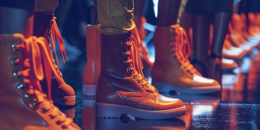 Shoes on a stage