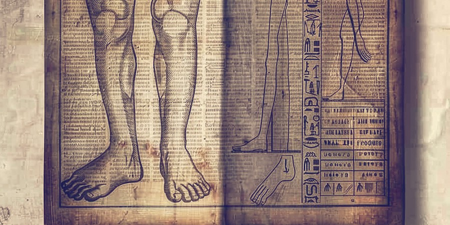 Egyptian feet drawings
