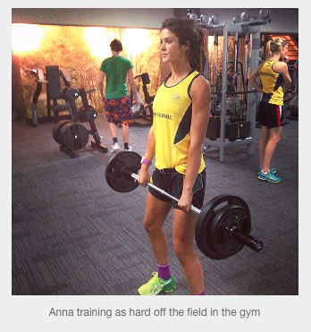 Anna Flanagan weights