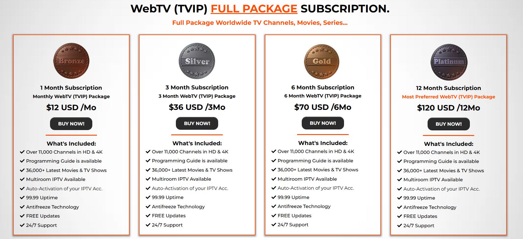 SUnnTv - Plans