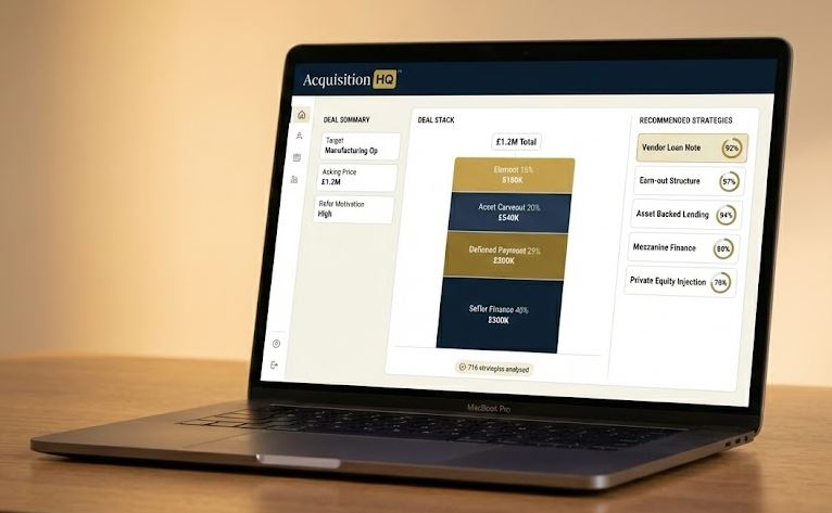 Deal Stack Engine dashboard showing funding strategy recommendations