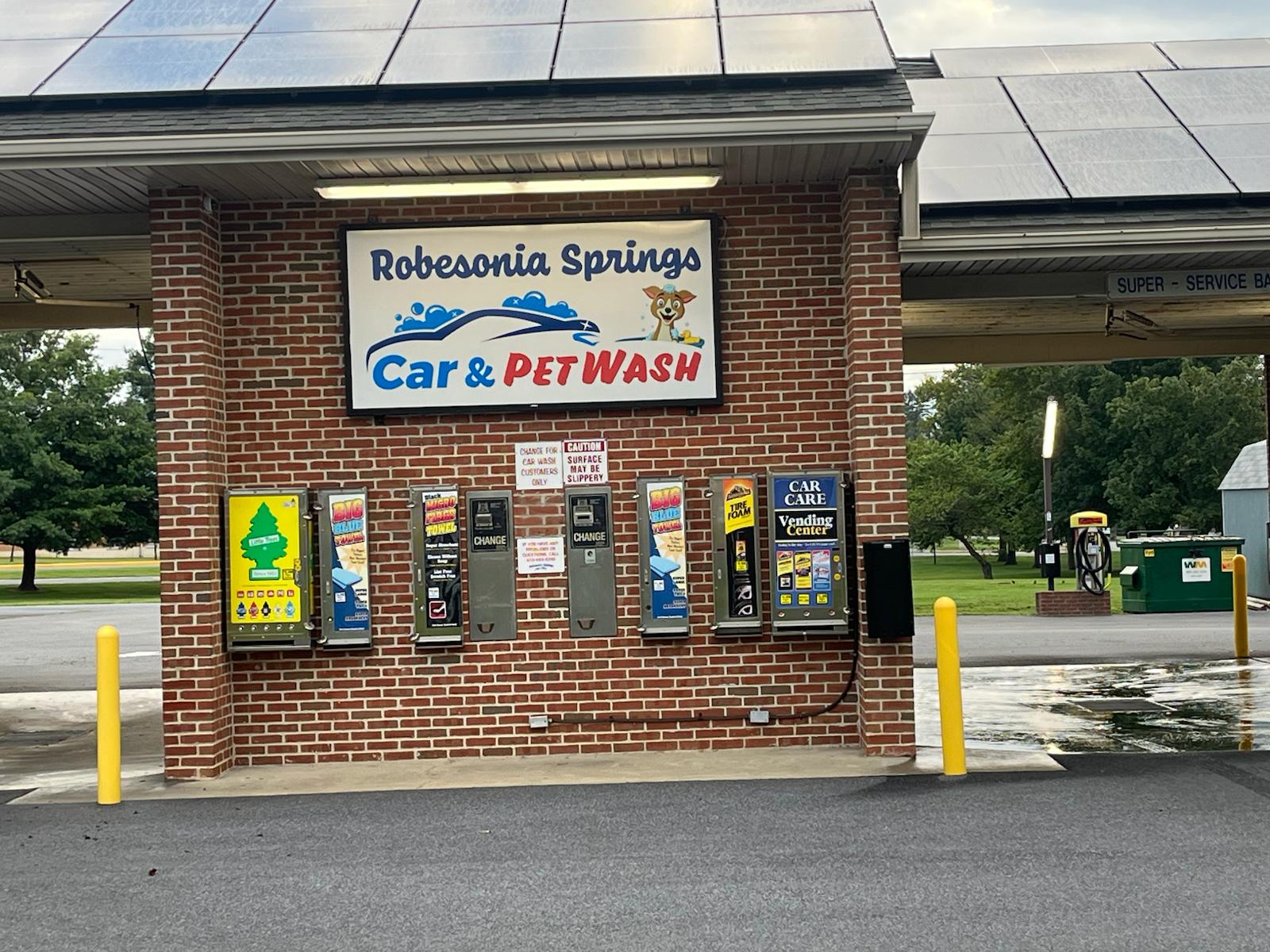 Main building with pay stations