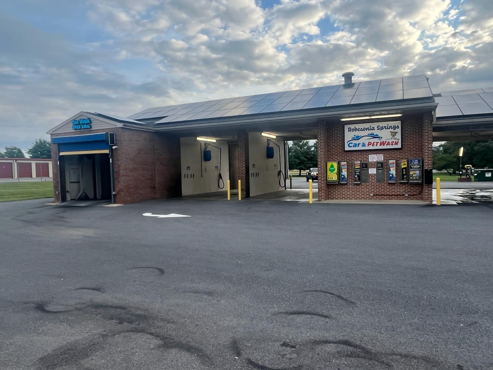 Main building with pay stations