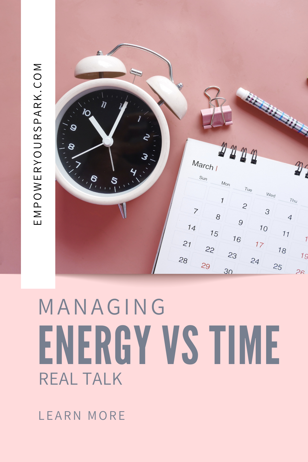 Visual of time and energy (clock and calendar) Visual of time and energy (clock and calendar)