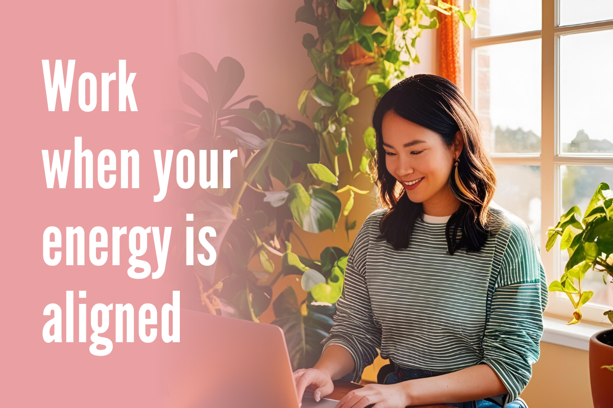 erson working during their natural energy peak in a calming space erson working during their natural energy peak in a calming space