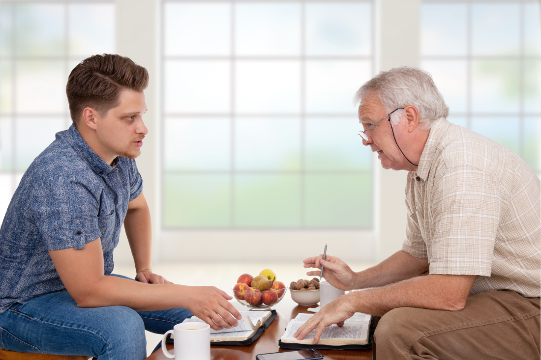 Counselor and client having a discussion