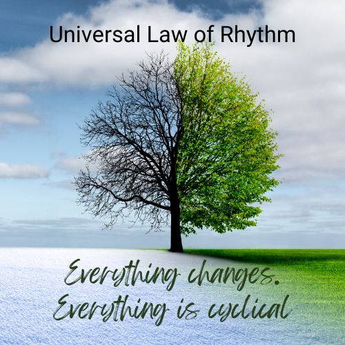 The Universal Law of Rhythm States that everything changes and everything is cyclical